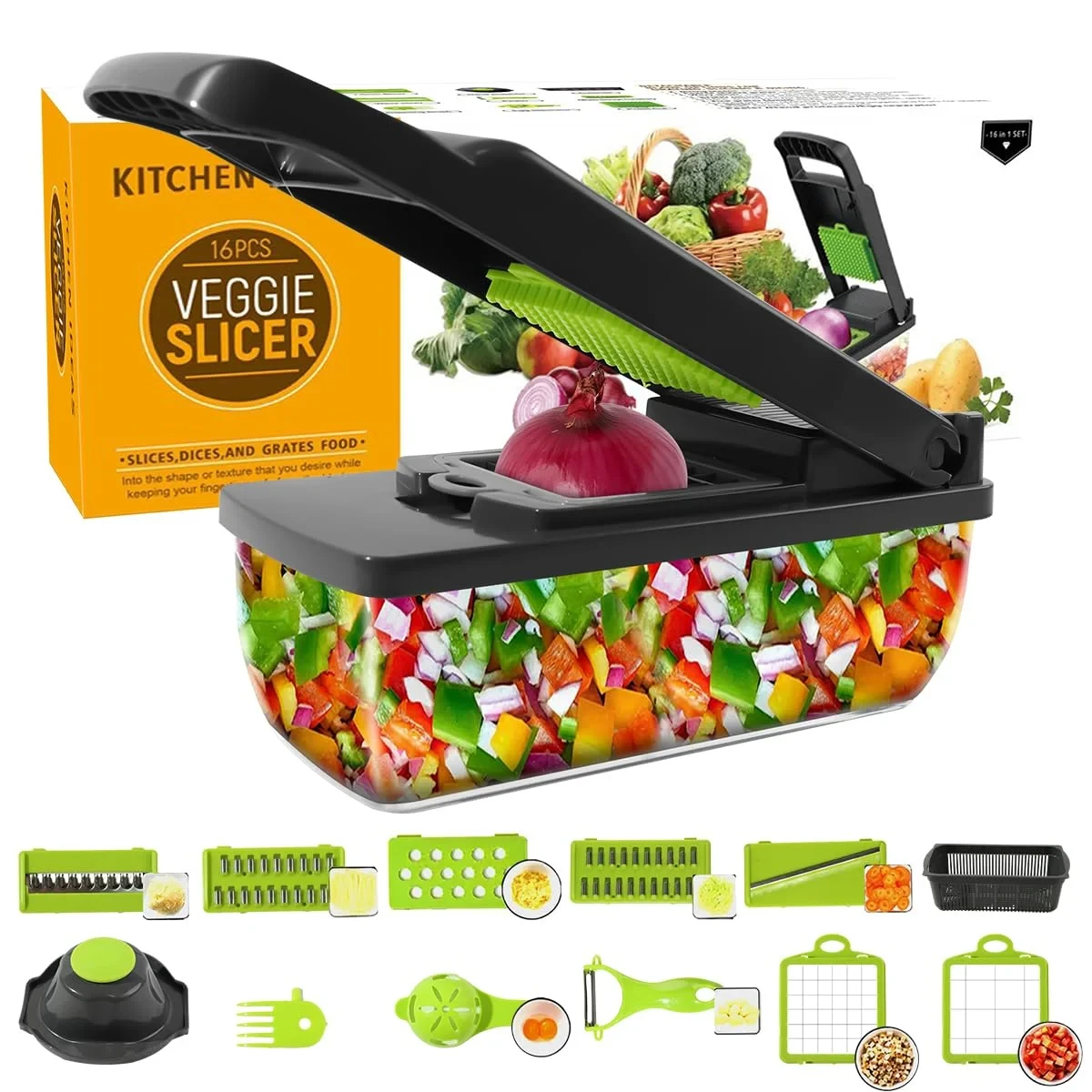 16pcs Veggie Slicer