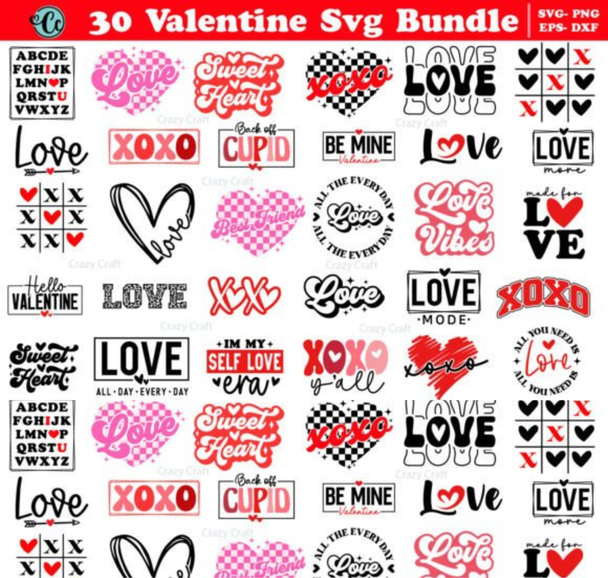 30 Valentine Designs, Valentine Bundle