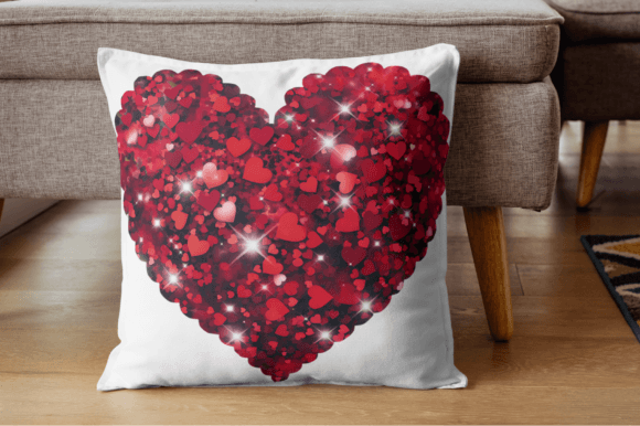 Red Glitter Heart Png Valentine