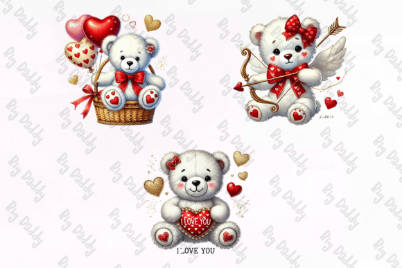 Teddy Bear Valentine's Clipart PNG