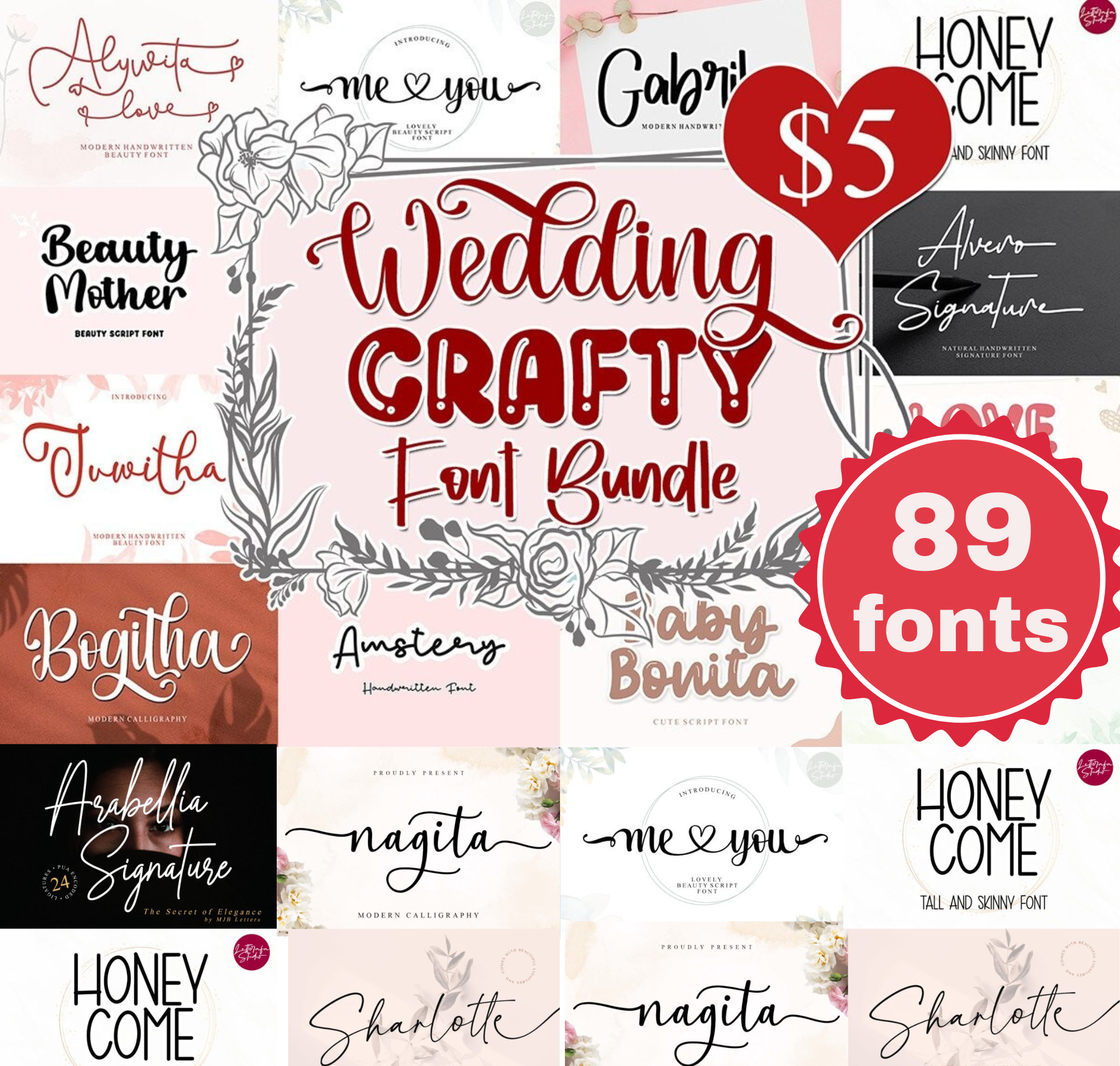 Wedding Collection Font Bundle