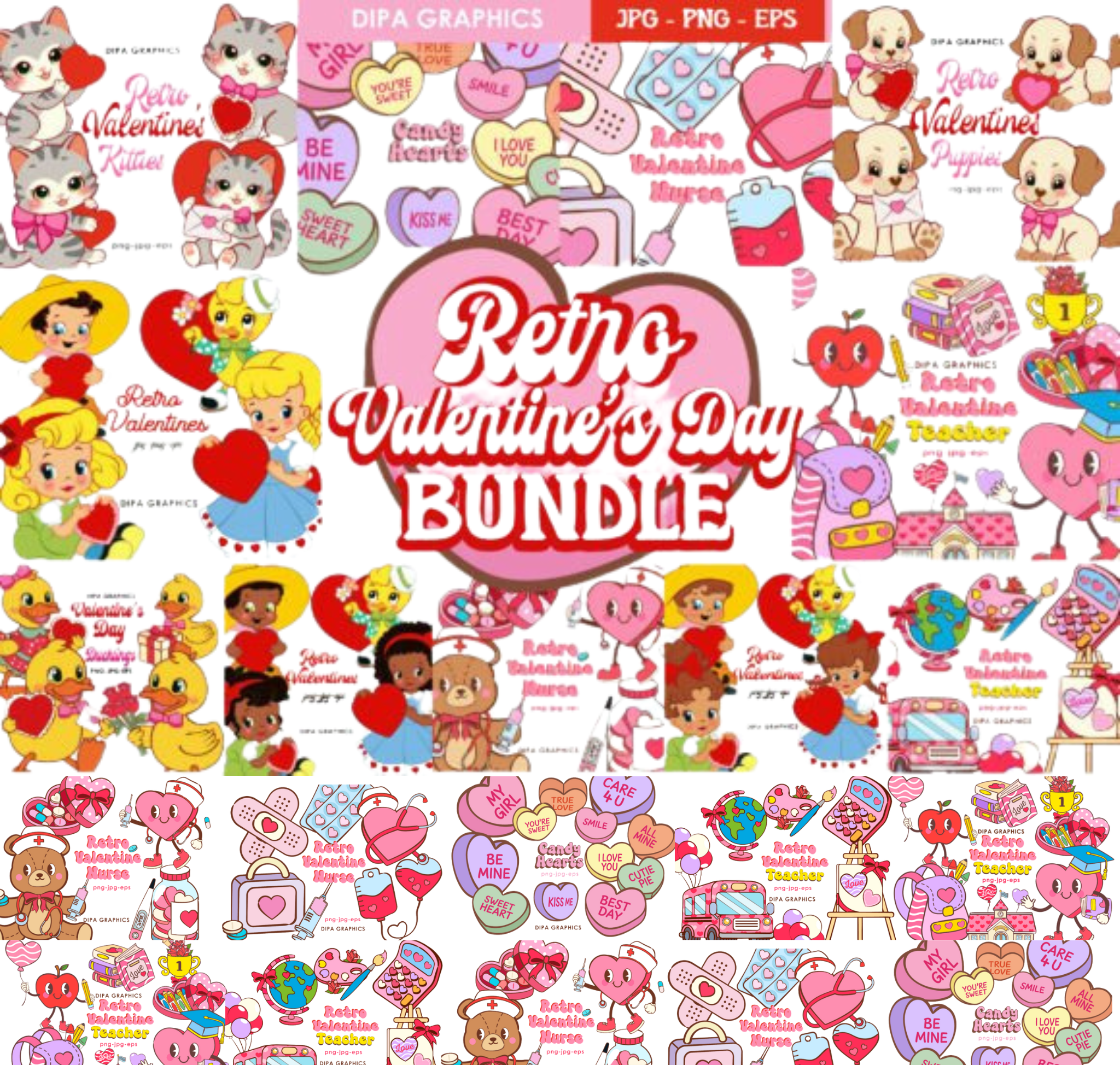 Retro Valentine's Day BUNDLE